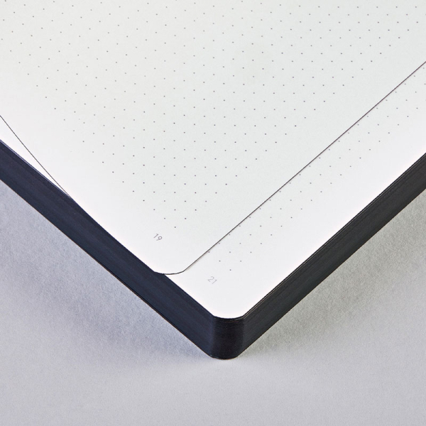 Nuuna, Notizbuch,Flex-Cover aus recyceltem Leder Seiten Punktraster,schwarz und weiss,Future Plans detail Seite